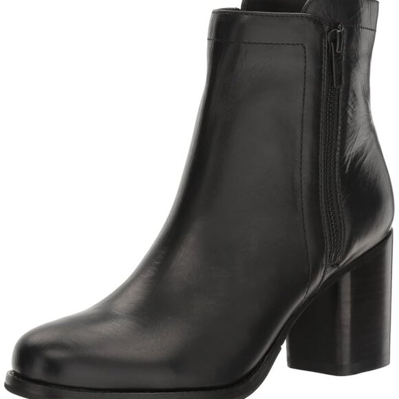 Frye Addie Double Zip Black Leather Ankle Booties - Picture 12 of 12